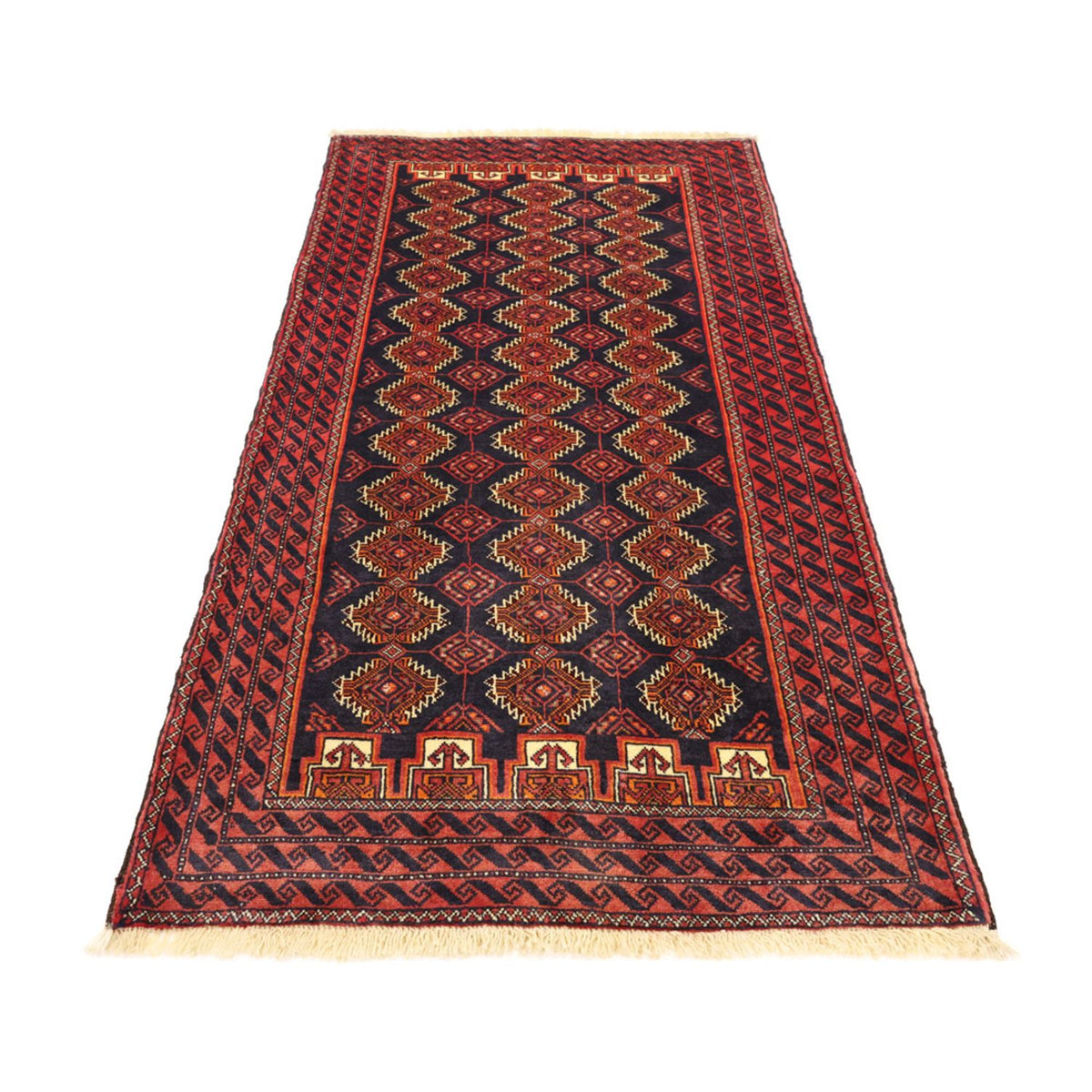 Loper Baluch tapijt - 197 x 106 cm - donkerrood