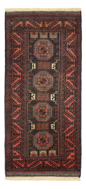 Loper Baluch tapijt - 196 x 92 cm - donkerrood