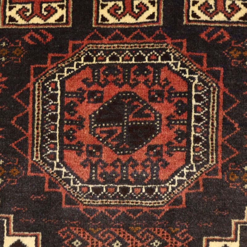 Loper Baluch tapijt - 196 x 92 cm - donkerrood