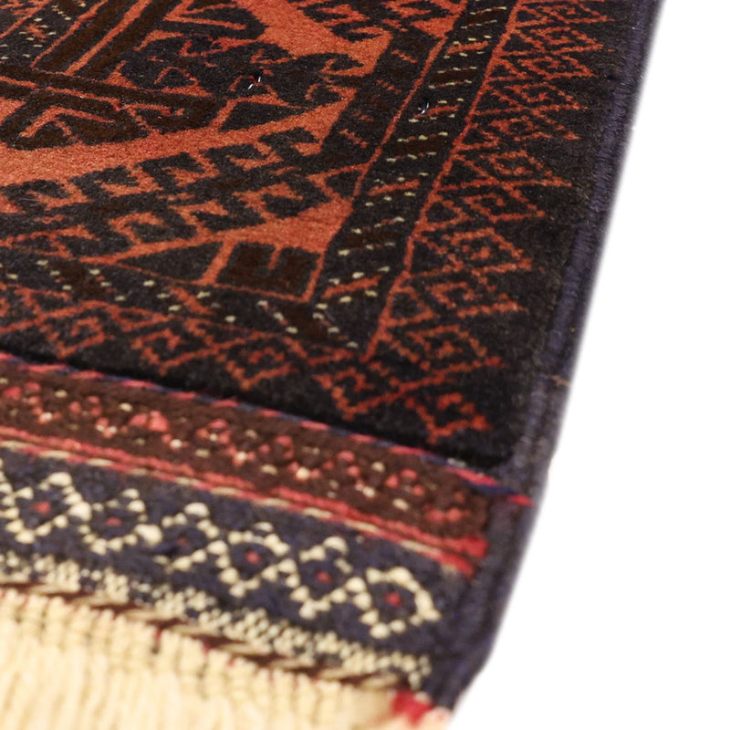 Loper Baluch tapijt - 196 x 92 cm - donkerrood