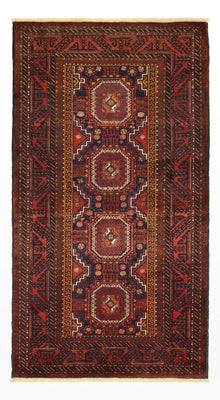 Loper Baluch tapijt - 188 x 101 cm - donkerrood