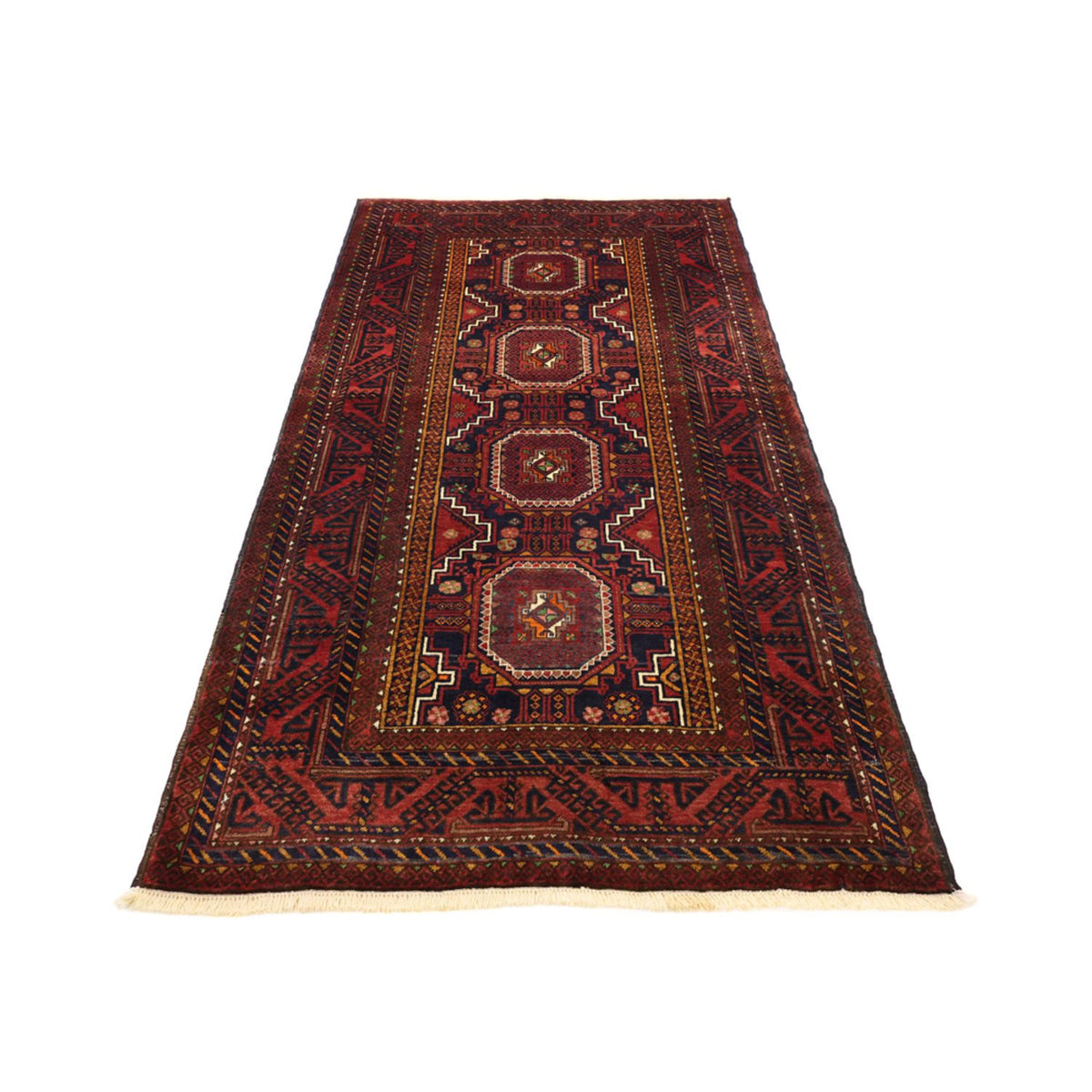 Loper Baluch tapijt - 188 x 101 cm - donkerrood
