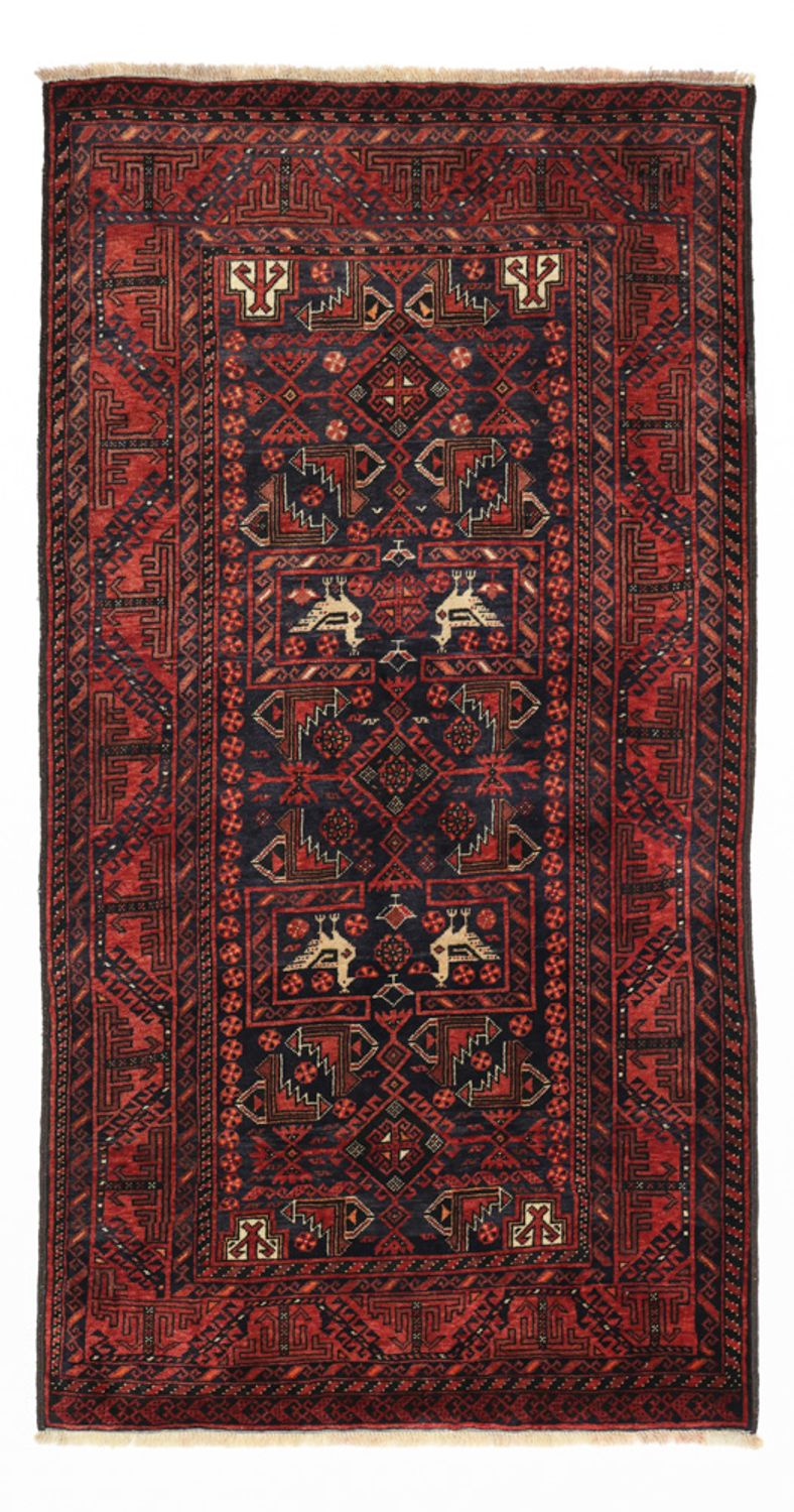 Loper Baluch tapijt - 200 x 107 cm - donkerrood