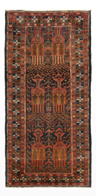Loper Baluch tapijt - 212 x 106 cm - donkerrood