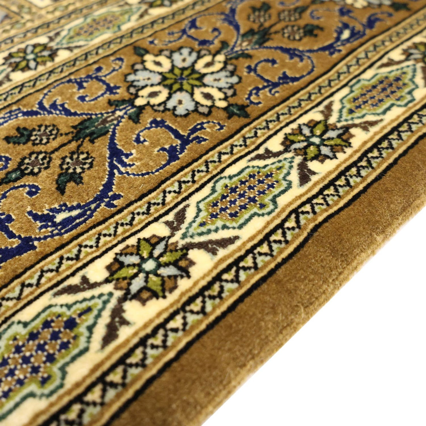 Perzisch tapijt - Ghom - Koninklijk - 154 x 102 cm - olijfgroen