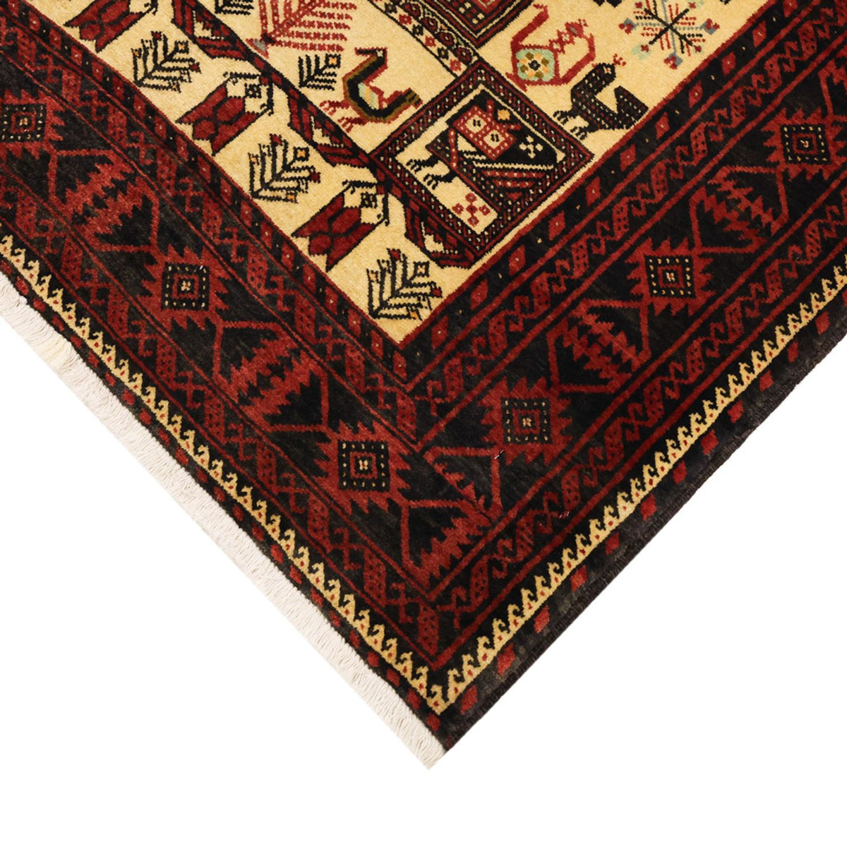 Loper Baluch tapijt - 196 x 103 cm - beige
