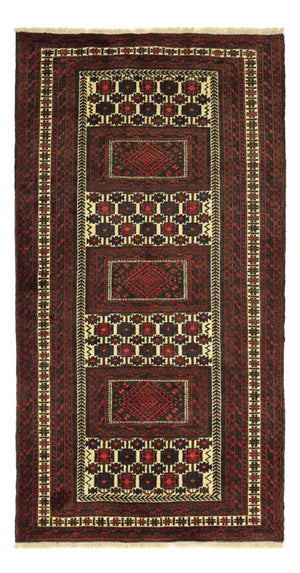 Loper Baluch tapijt - 194 x 102 cm - donkerrood
