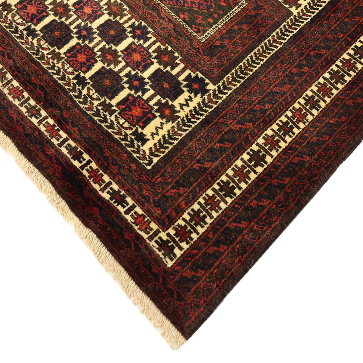 Loper Baluch tapijt - 194 x 102 cm - donkerrood