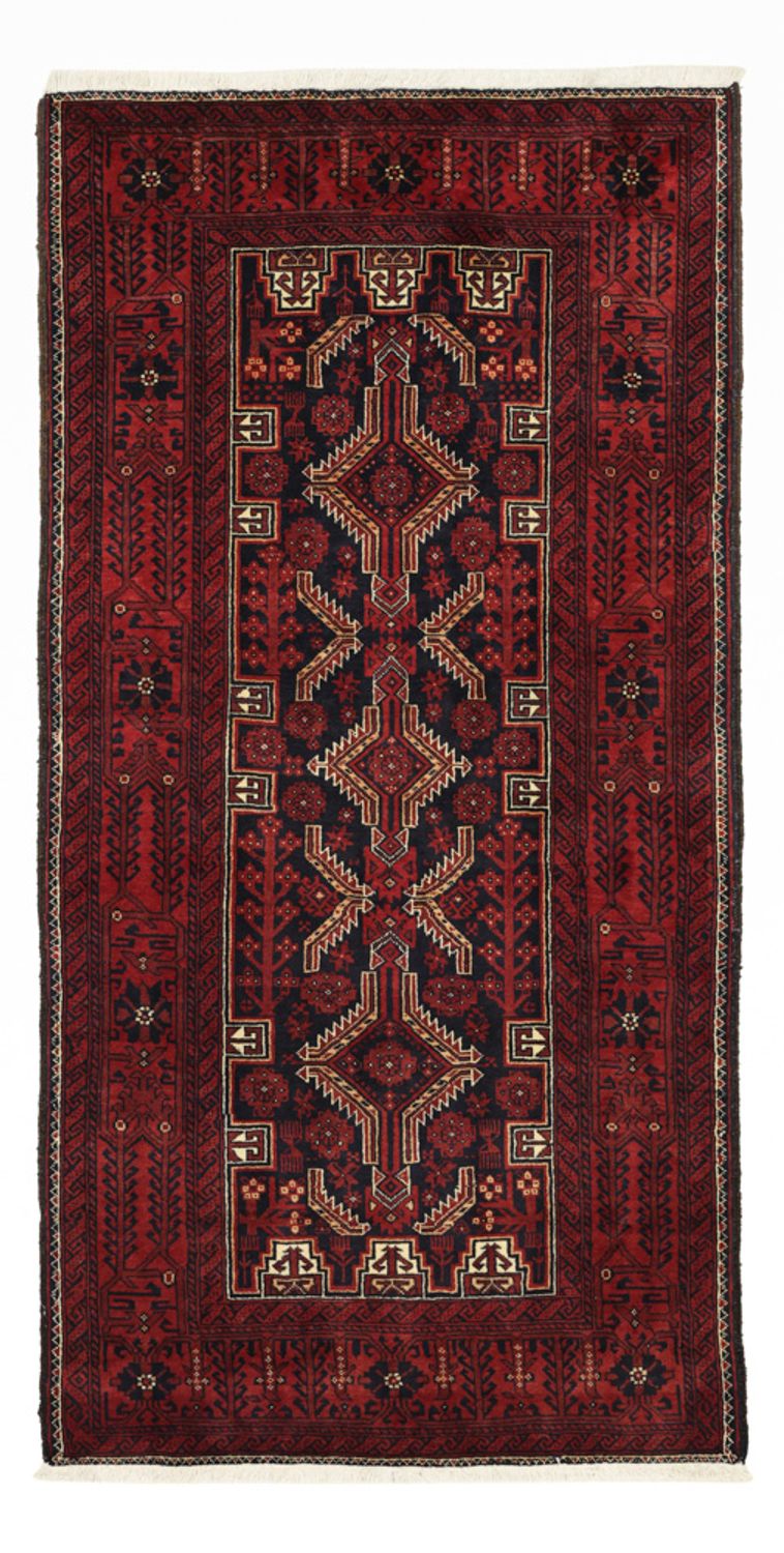 Loper Baluch tapijt - 199 x 100 cm - donkerrood