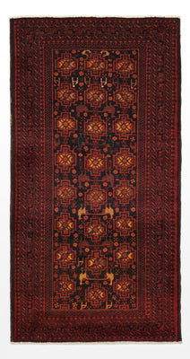 Loper Baluch tapijt - 192 x 100 cm - donkerrood