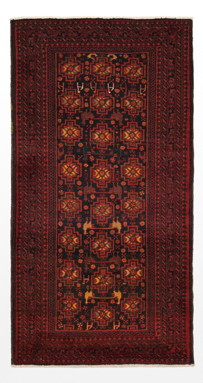 Loper Baluch tapijt - 192 x 100 cm - donkerrood
