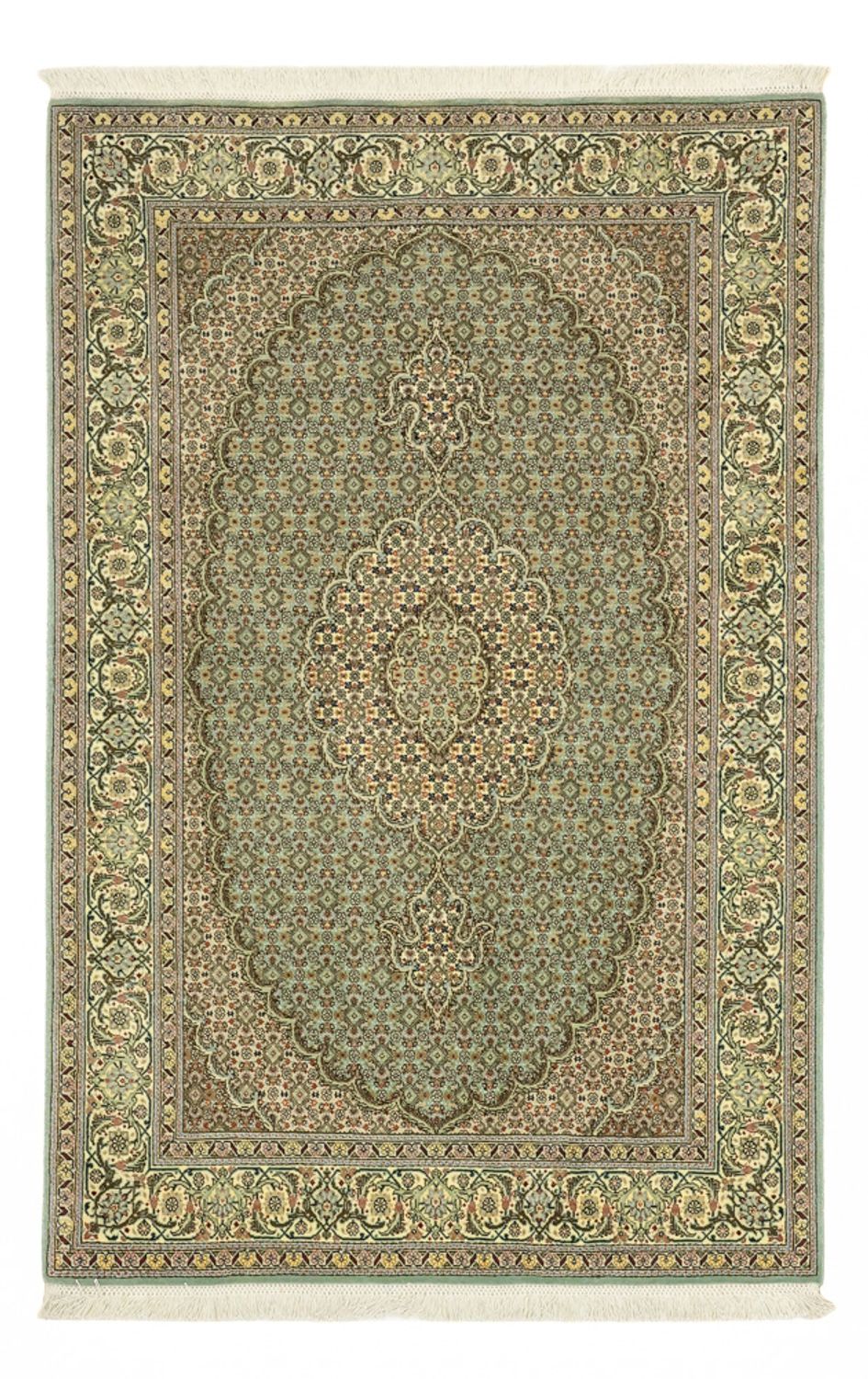 Perzisch tapijt - Tabriz - Royal - 153 x 101 cm - olijfgroen