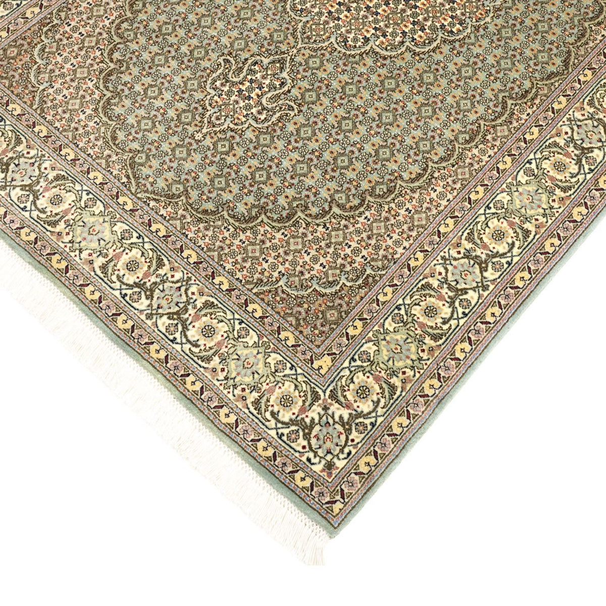 Perzisch tapijt - Tabriz - Royal - 153 x 101 cm - olijfgroen