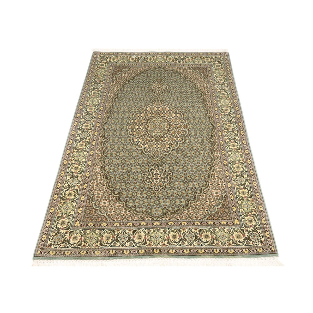 Perzisch tapijt - Tabriz - Royal - 153 x 101 cm - olijfgroen