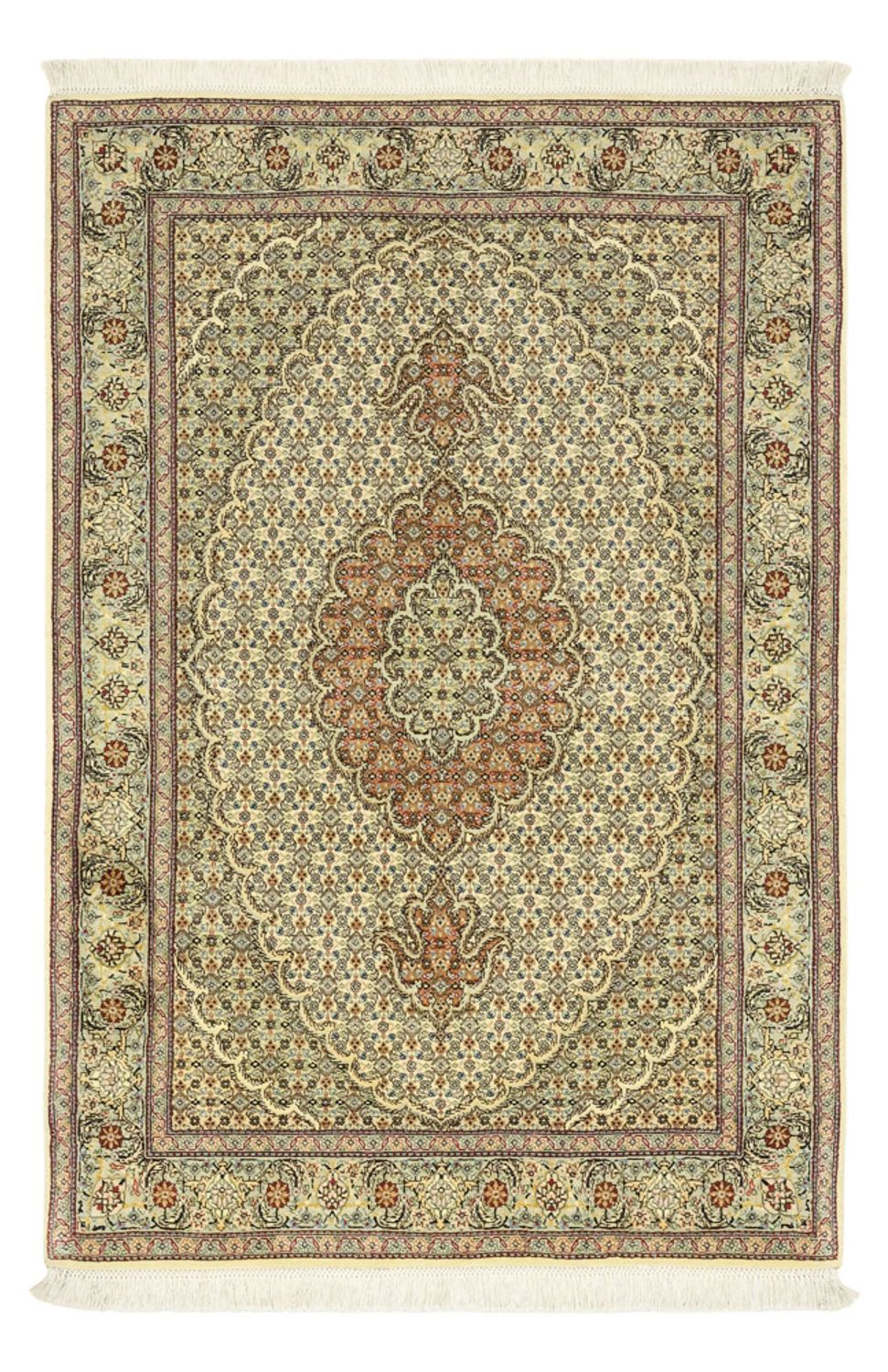 Perzisch tapijt - Tabriz - Royal - 150 x 102 cm - olijfgroen