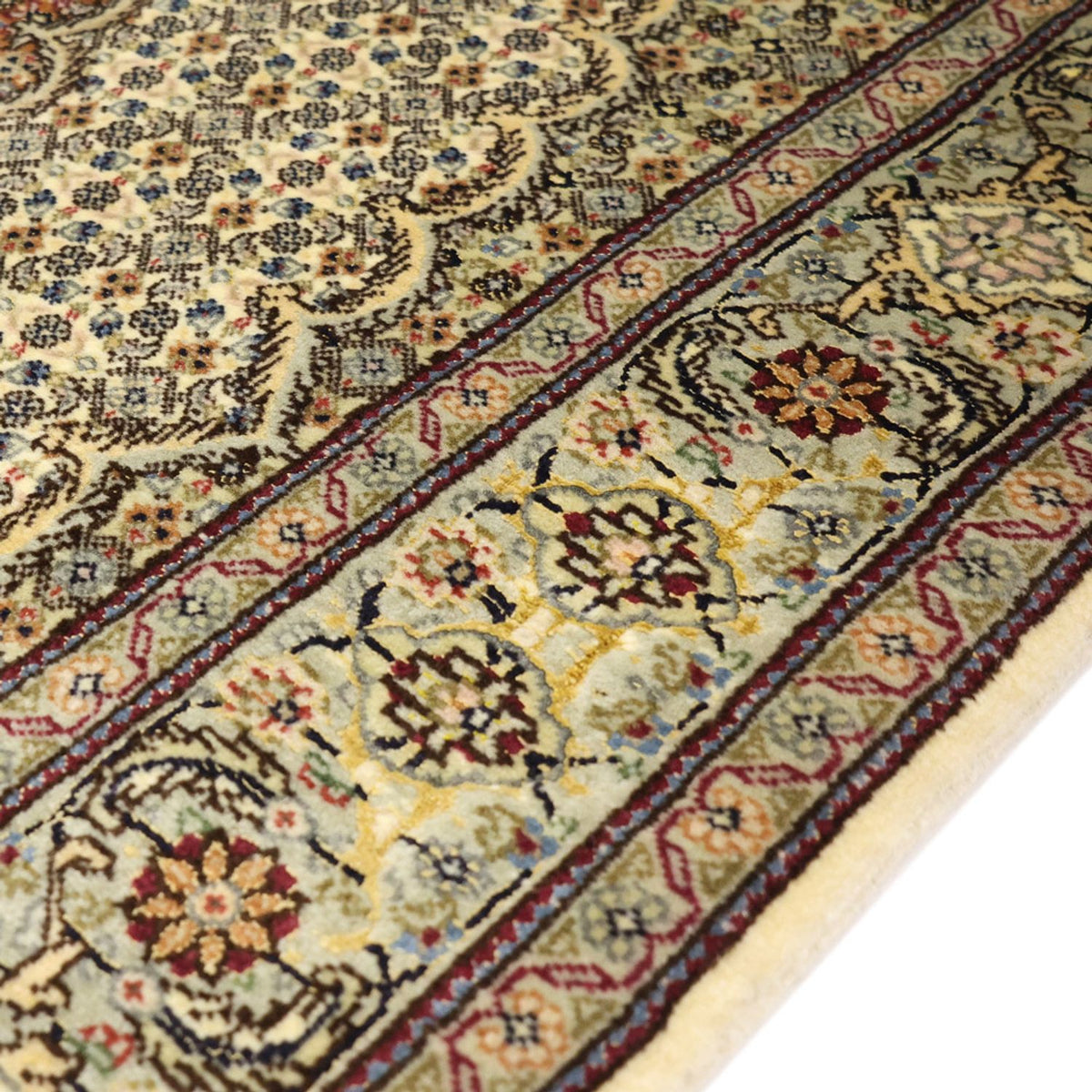 Perzisch tapijt - Tabriz - Royal - 150 x 102 cm - olijfgroen