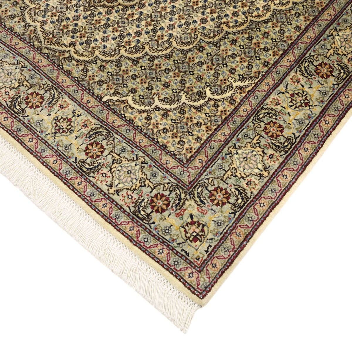 Perzisch tapijt - Tabriz - Royal - 150 x 102 cm - olijfgroen