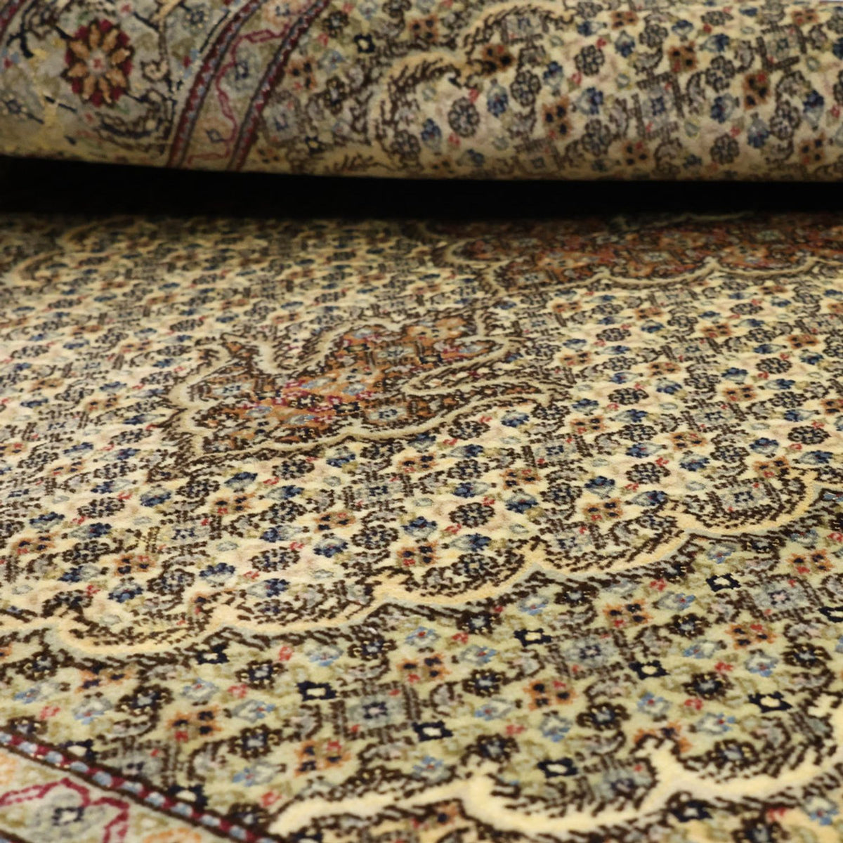 Perzisch tapijt - Tabriz - Royal - 150 x 102 cm - olijfgroen