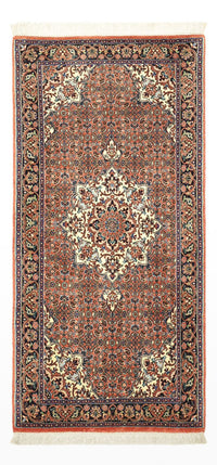 Perzisch tapijt - Bijar - 141 x 69 cm - donkerrood