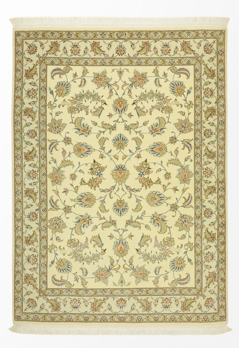 Perzisch tapijt - Tabriz - Royal - 151 x 108 cm - beige