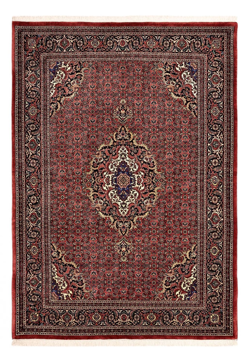 Perzisch tapijt - Bijar - Koninklijke - 204 x 145 cm - donkerrood