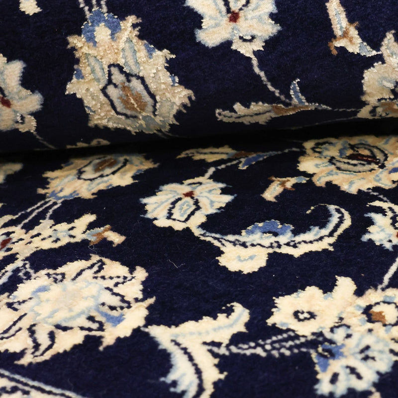 Perzisch tapijt - Nain - Koninklijk - 114 x 77 cm - donkerblauw