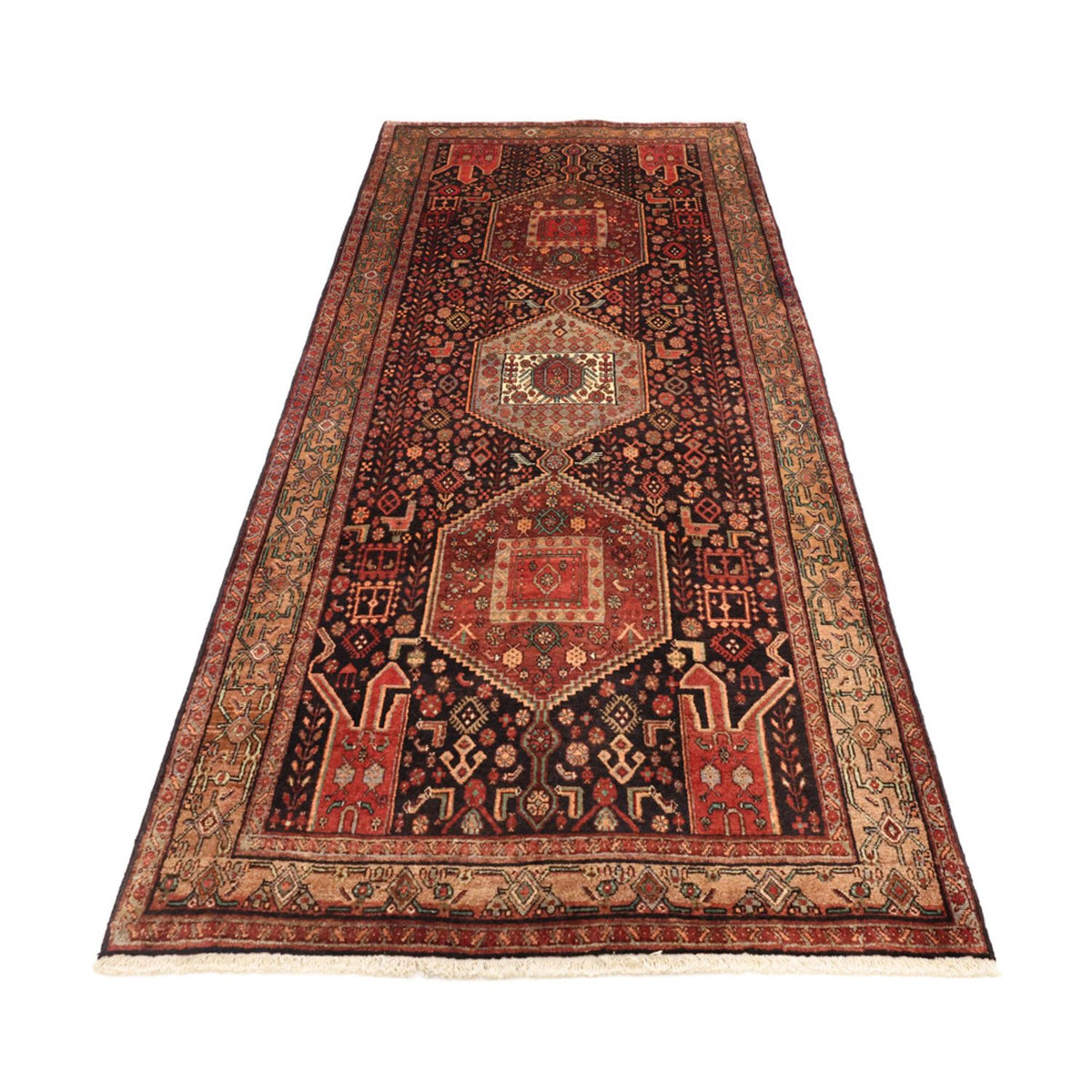 Loper Perzisch Tapijt - Nomadisch - 295 x 130 cm - donkerrood