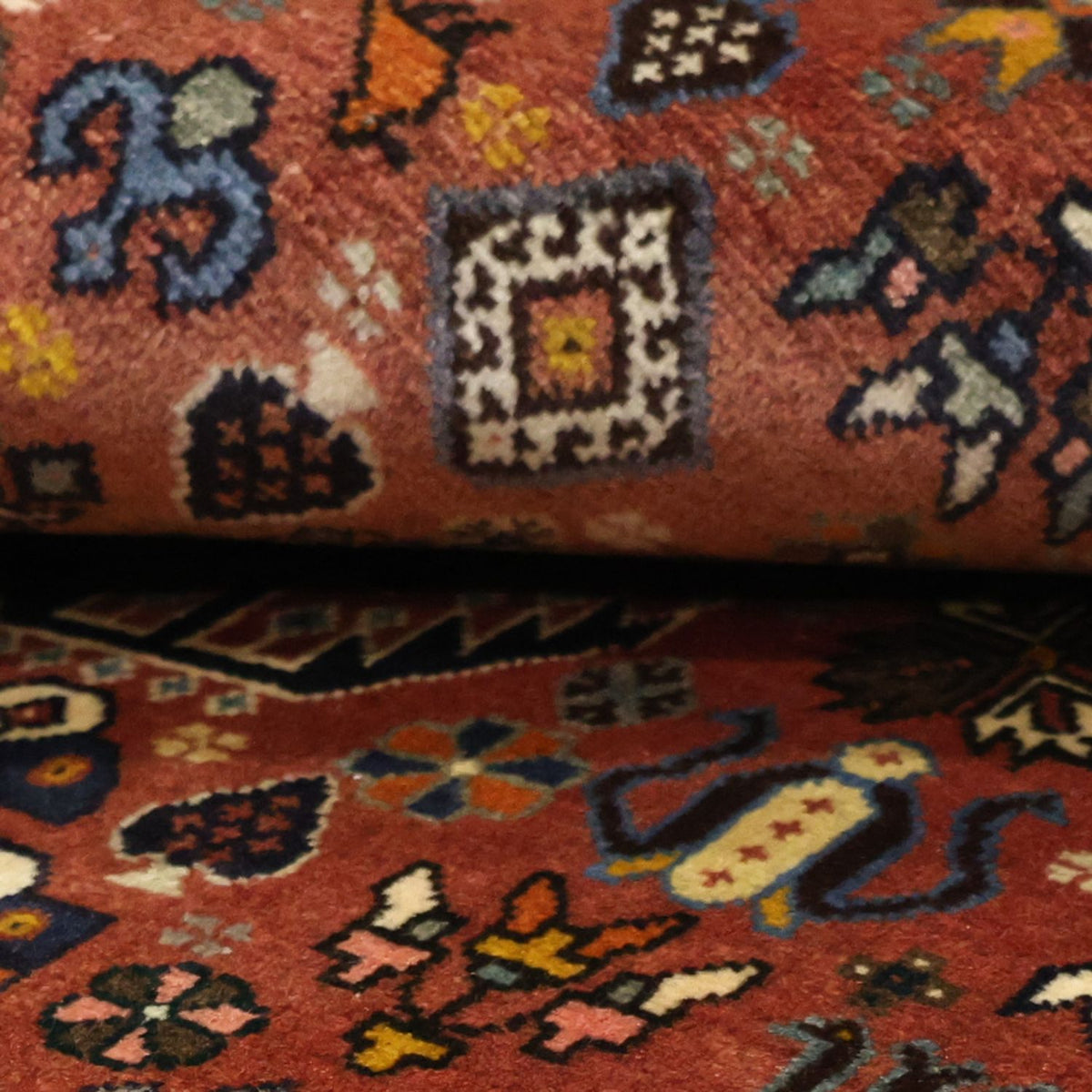 Gabbeh Tapijt - Kashkuli Perzisch - 150 x 105 cm - donkerrood