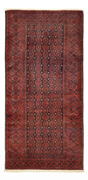 Loper Baluch tapijt - 215 x 112 cm - donkerrood