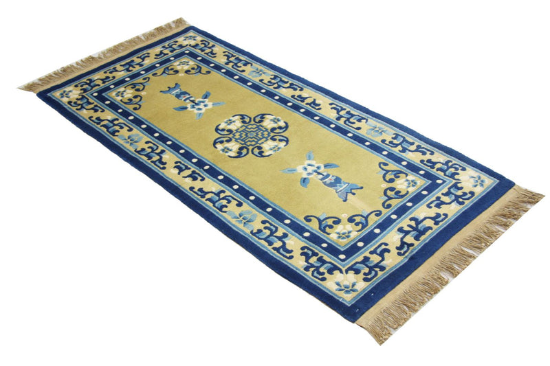 China Tapijt - 152 x 76 cm - blauw