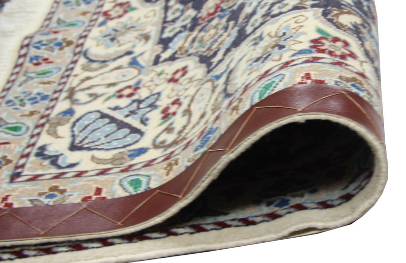 Perzisch tapijt - Nain - 128 x 88 cm - blauw