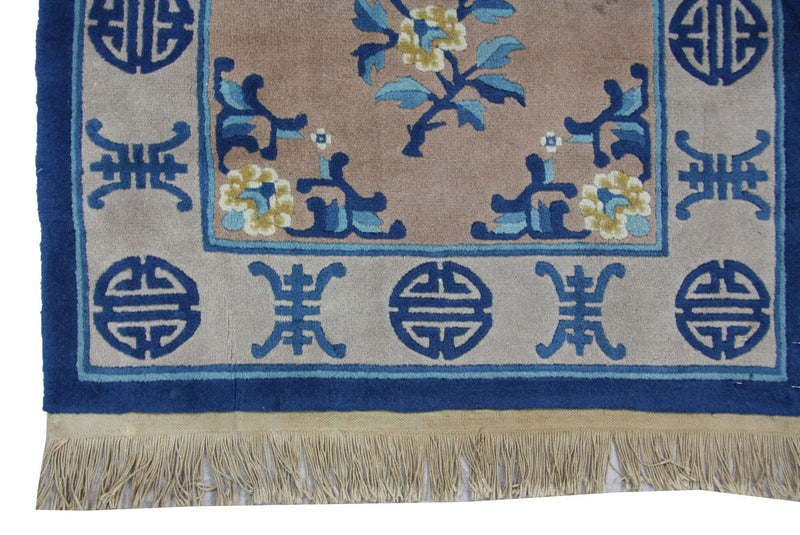 China Tapijt - 152 x 91 cm - blauw