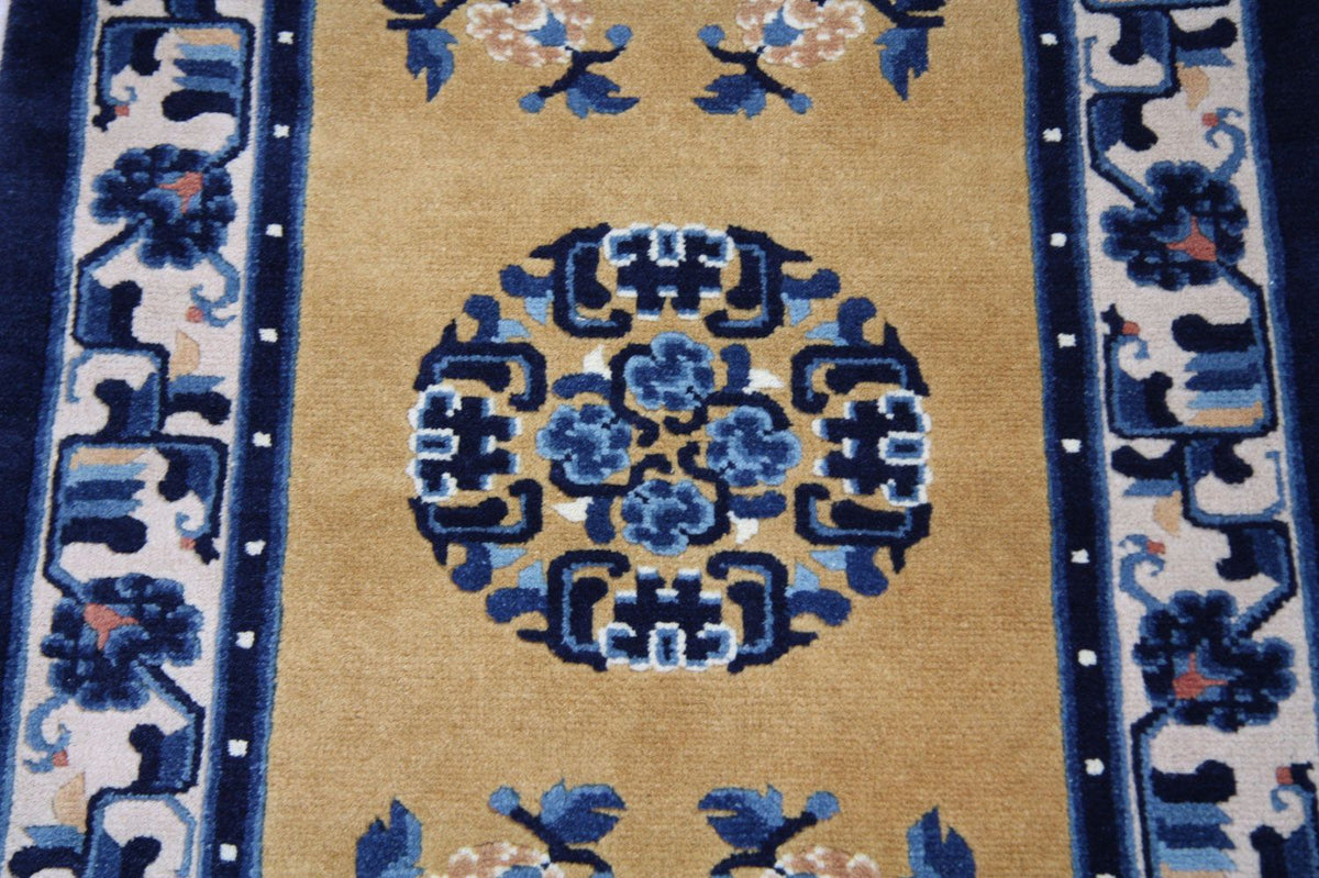 China Tapijt - 137 x 69 cm - blauw