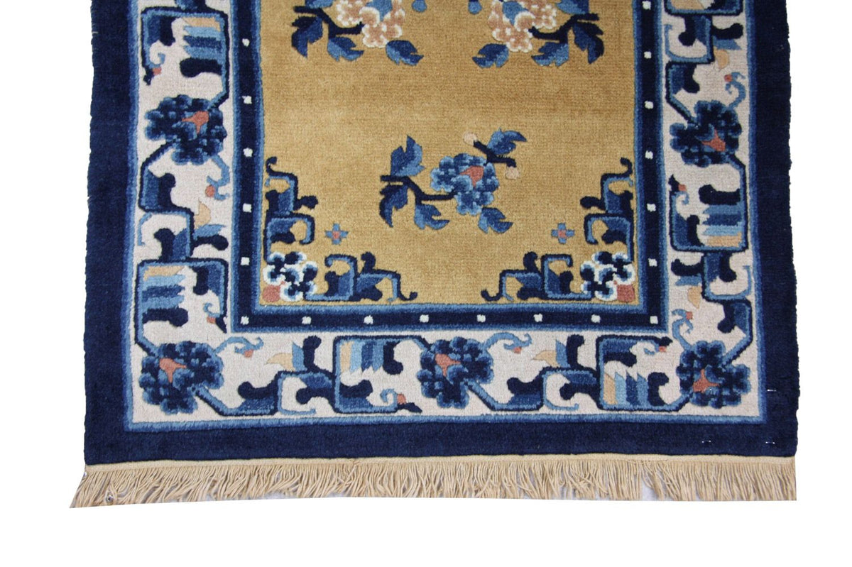 China Tapijt - 137 x 69 cm - blauw