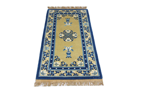 China Tapijt - 152 x 76 cm - blauw
