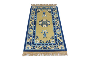 China Tapijt - 152 x 76 cm - blauw