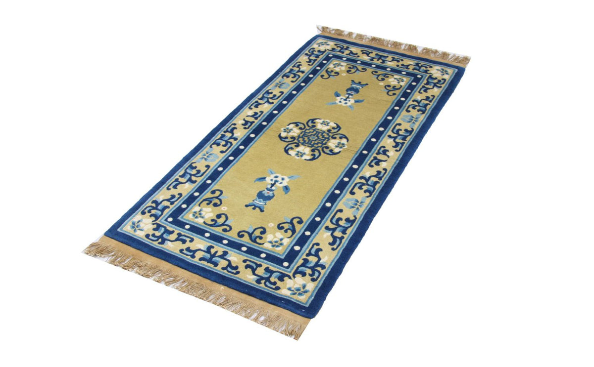China Tapijt - 152 x 76 cm - blauw