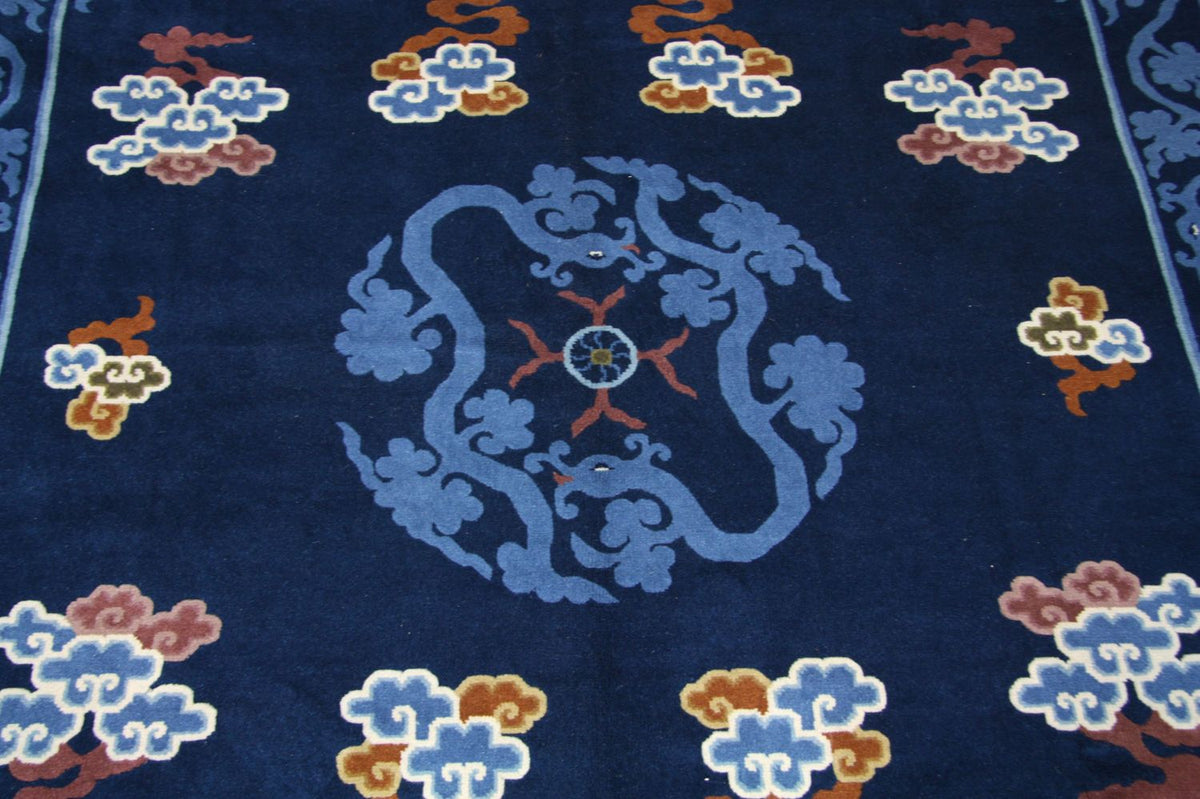 China Tapijt - 274 x 183 cm - blauw