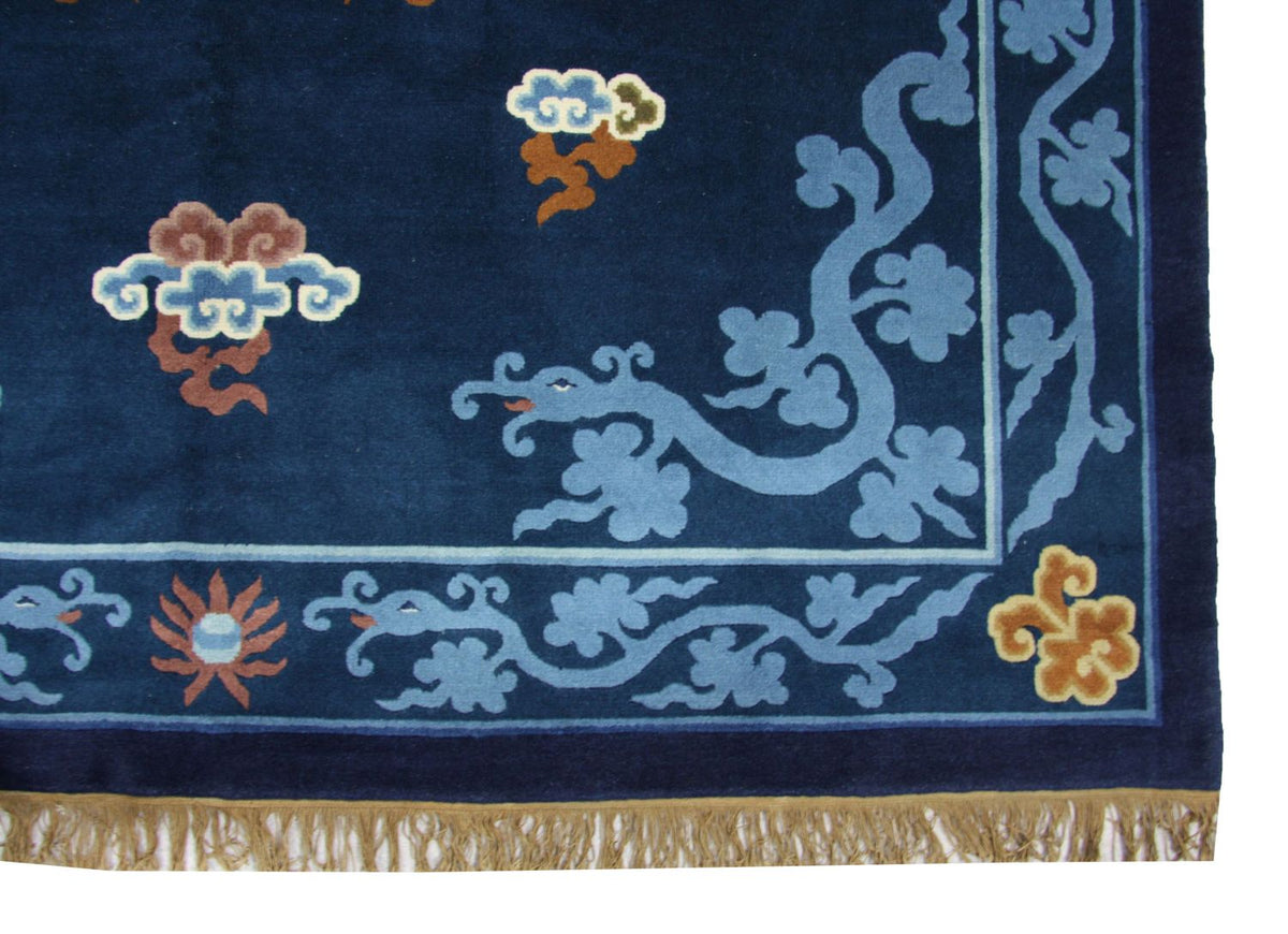 China Tapijt - 274 x 183 cm - blauw