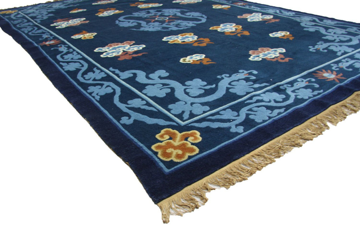 China Tapijt - 274 x 183 cm - blauw