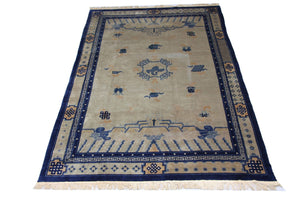 China Tapijt - 298 x 198 cm - blauw
