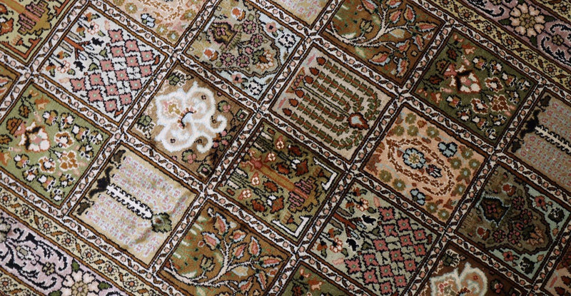 Zijden tapijt - Kashmir Silk - 152 x 90 cm - bruin