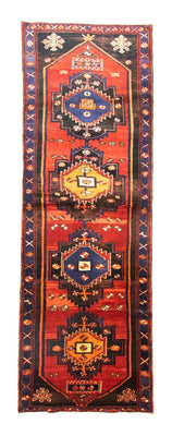 Loper Perzisch Tapijt - Nomadisch - 302 x 104 cm - blauw
