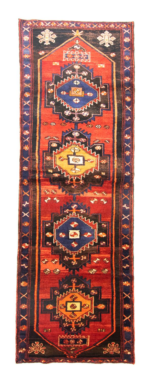 Loper Perzisch Tapijt - Nomadisch - 302 x 104 cm - blauw
