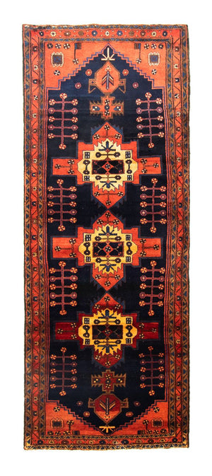 Loper Perzisch Tapijt - Nomadisch - 305 x 115 cm - blauw