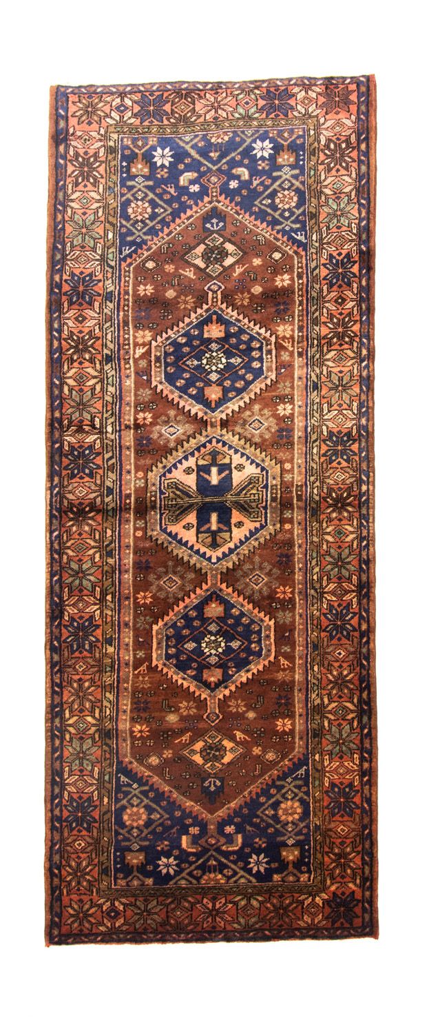 Loper Perzisch Tapijt - Nomadisch - 303 x 115 cm - blauw