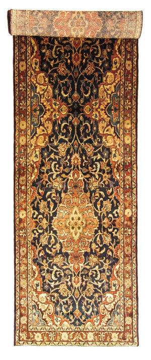 Loper Perzisch Tapijt - Nomadisch - 428 x 110 cm - blauw