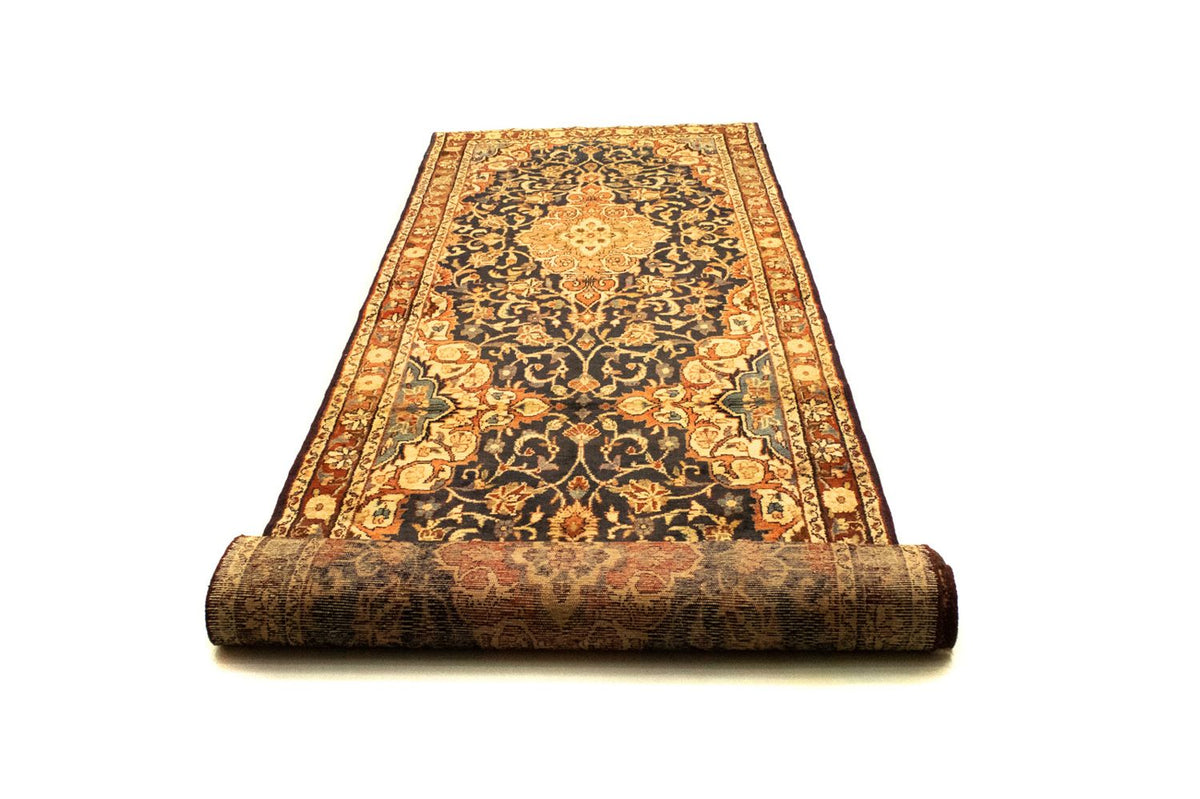 Loper Perzisch Tapijt - Nomadisch - 428 x 110 cm - blauw