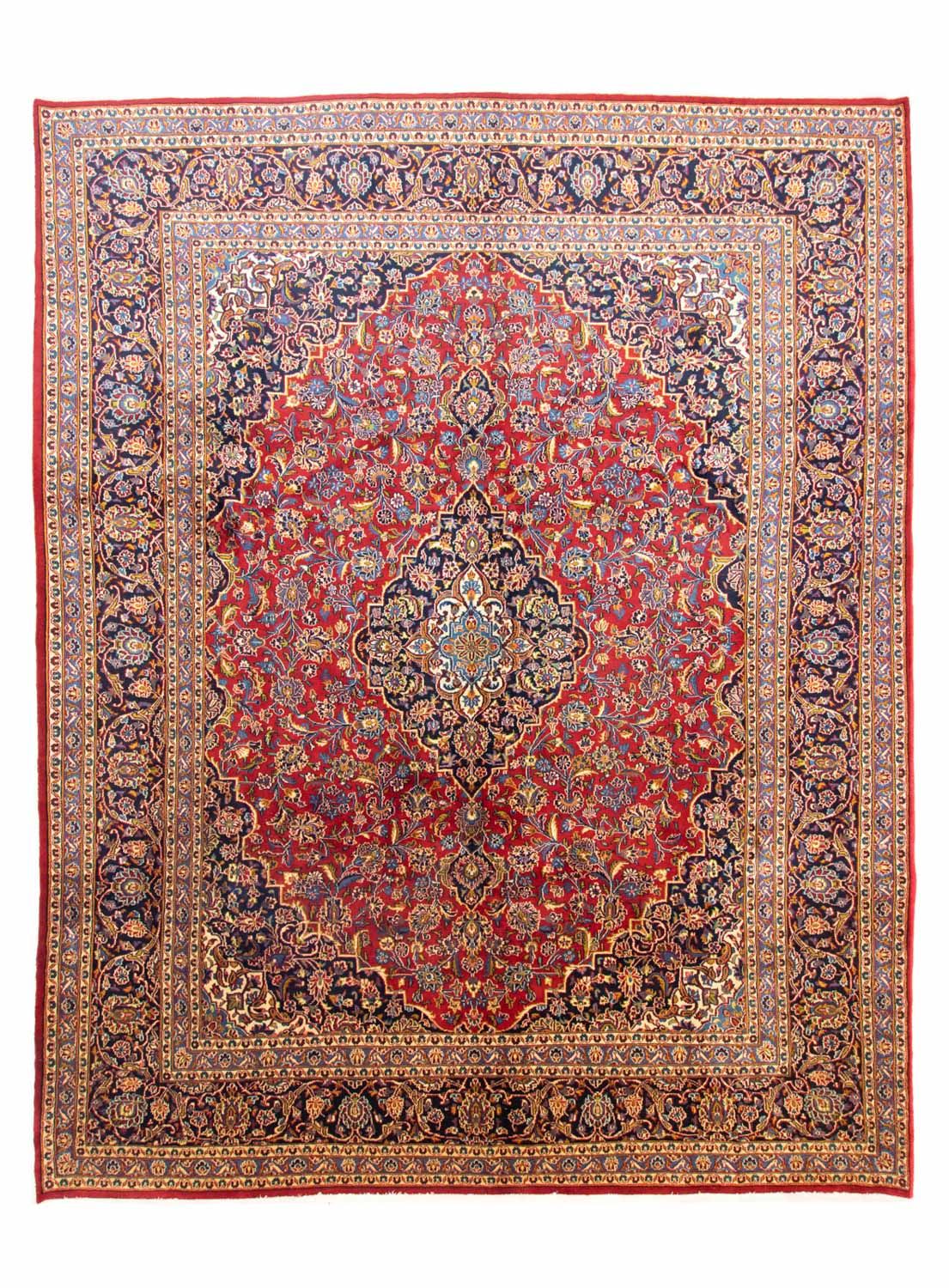 Perzisch tapijt - Keshan - 384 x 303 cm - blauw