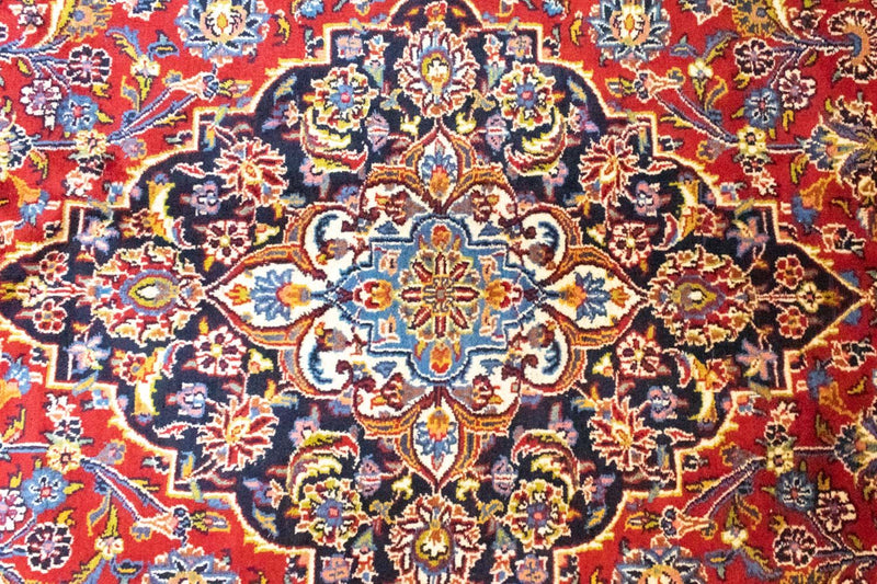 Perzisch tapijt - Keshan - 384 x 303 cm - blauw